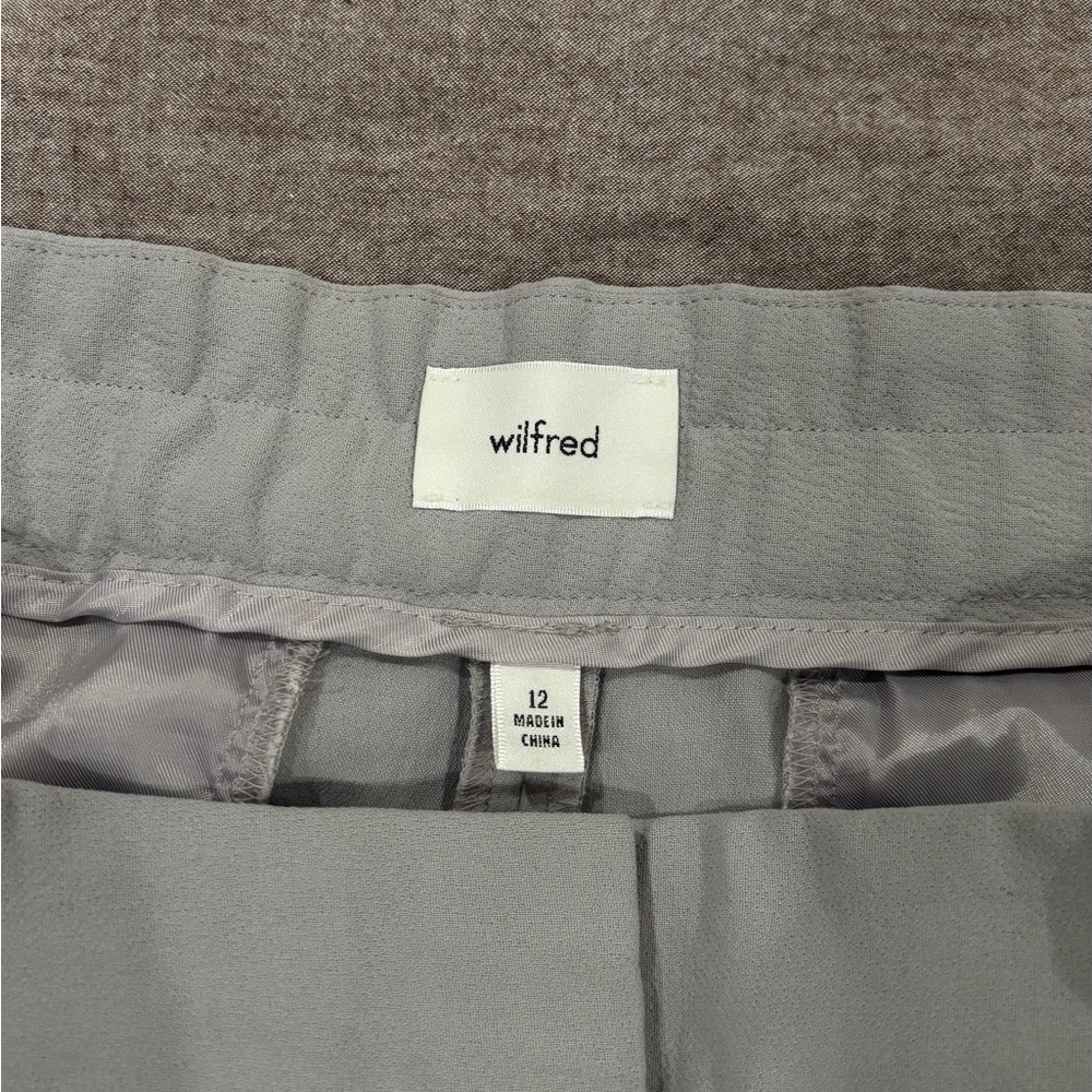 Aritzia Limitless Light Gray Straight Leg Trousers - Picture 4 of 6